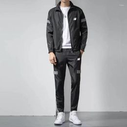 Men's Tracksuits Hip Hop Casual Suit 2023 Korean Two-piece Street Wear Fitness Sportswear