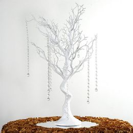 30 Manzanita Artificial Tree White Centrepiece Party Road Lead Table Top Wedding Decoration 20 crystal Chains2139