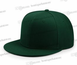 2023 10 Colours Custom Blank Dark Green Sport Basball Fitted Cap Men Women Full Closed Caps Casual Basketball Solid Colour Size 6