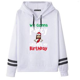 Men's Hoodies Birthday Christmas Men Crewneck Sweatshirt Oversize Letter Print Long Sleeve Drawstring Sweatshirts Pullover Clothing