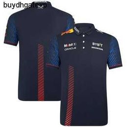 0a6j 2023 Formula One Men's Fashion Polo F1 Racing Team 2023 Breathable Button Fans New Shirt High 3d Printing Red Car