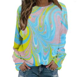 Women's Hoodies N Flower Print Rendering Multicolor Crew Neck Hoodie Womens Solid Colour