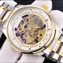 Luxury business watches for men Sapphire 43mm dial Stainless Steel band Gold automatic mechanical movement mens watch Valentine Ch2791