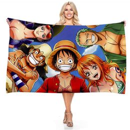 140x180CM Rectangle Beach Towel Cartoon Character Printed Adult Sport Bath Towels Microfiber Blanket Swimming Towels252C