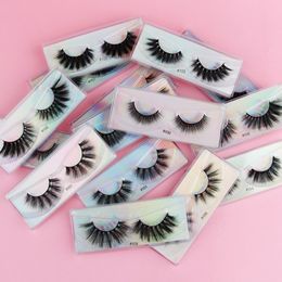3D Natural Makeup Faux Mink False Eyelashes Hand Made Full Strip Lashes Eyelash Natural Long Lashes Extension Soft Laser Card Packing