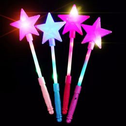 LED SwordsGuns Flashing Kid's Gift Toy Glowing Fairy Pentagram Flash Stick Lights Up Glow Sticks Magic Star Wand Party Concert Xmas Halloween 230809