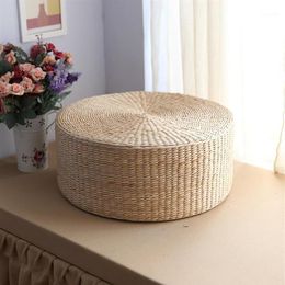 Cushion Decorative Pillow Rustic Floor Cushion Straw Pouf Seat Meditation Home Decor Household Buckwheat For Lounge291b