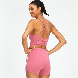 Yoga Outfit Antibom Sports Bra Women's Cross Back Vest Quick Dry Running Fitness Underwear