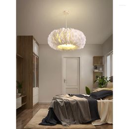 Pendant Lamps Art Led Chandelier Lamp Light Room Decor And High Quality Nordic Simple Modern Feather Bedroom Study