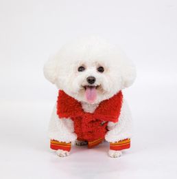Cat Costumes Dog Clothes Pet Coat Warm Cherry Lamb Wool Baseball Uniform