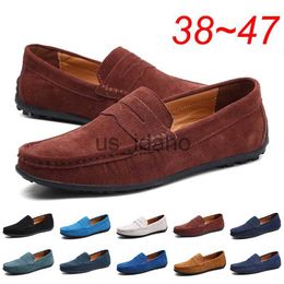 Dress Shoes Suede Leather Mens Shoes Luxury Designer Brand Casual Formal Flats Loafers Moccasins Footwear Black Male Driving Shoes for Men J230808