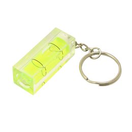 Mini-Schlüsselanhänger-Wasserwaage, horizontale Perlen, grüne Farbe, Wasserwaage, Wasserwaage, quadratische Wasserwaage, Rahmenzubehör