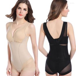 Yoga Outfit Sexy Lace Deep V Bodysuit Women'S Corset Waist Trainer Body Shaper Open Crotch Bodysuits One Piece Slimming Shapewear