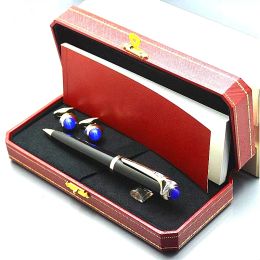 wholesale Luxury Christmas Gift Pen Carts Branding Metal Ballpoint Pen Office Writing Ball Pens & Can Select With Man Shirt Cufflinks And Original Box Packaging