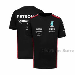 F0d8 2023 Formula One Men's Fashion T-shirts F1 Racing Team Motorsport Petronas Car Fans Summer Quick Dry Breathable Jerseys