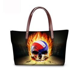 HBP NEW Baseball Volleyball Skull Head Print Graffiti Personalized Trend Horizontal Square Net Red Women's Handheld Bag Can Be Sent as a Substitute handbags