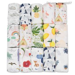 Blankets Swaddling 120X120CM plain cotton baby blanket soft newborn blanket bath towel Gauze baby bag sleeping bag baby stroller cover Z230809