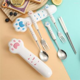 Dinnerware Sets Durable And High Quality Available In 3 Colours Student Dormitory Cute Cartoon Design Ceramic Convenient To Carry Boxed