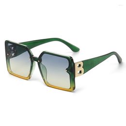 Sunglasses Square Letter B Women Men Design Driving UV Protection Green Sun Glasses Fashion Trend Unisex Eyewear