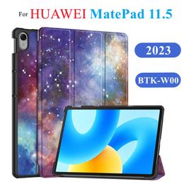 Smart Cover For Huawei MatePad 2023 11.5" Strong Magnetic Trifold Stand Case Funda For Huawei Mate Pad MatePad 11.5 BTK-W00 Case HKD230809