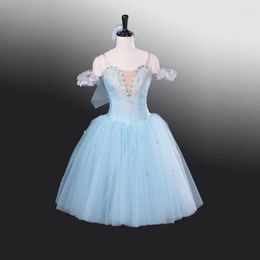 Stage Wear Shuizawa Fairy Trios And Other Ballet Competition Costumes Adult Children Professional Custom Sky Blue Long Gauze Dress Performa