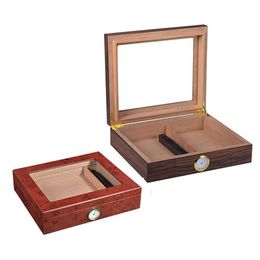 Cigar Accessories Exquisite Case Glass Display Box Creative Cigars Storage Boxes With Hygrometer Birthday Gift Drop Delivery Home Gard Dhr4U