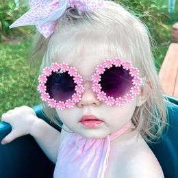 Sunglasses OVOYAN Round Children 2023 Cute Sunshade Sunflower Girl Baby Anti-ultraviolet Tide For Kids Gafas De Sol
