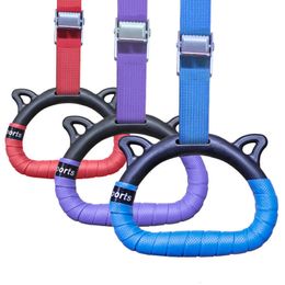 Gymnastic Rings Gymnastic Rings Set Childrens Home Fitness Training Equipment with Adjustable Buckle Heightening Pull Ring for Physical Training 230808