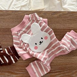 Dog Apparel Spring Summer Pet Clothes Kitten Puppy Cute Striped Pajamas Small And Medium-sized Fashion Chihuahua Yorkshire