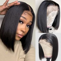 Lace Wigs 13x4 Brazilian Lace Front Human Hair Wigs Short Straight Bob Wig For Women Remy 4x4 Lace Closure Bob Wigs With Baby Hair 230808