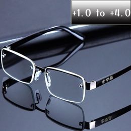 Sunglasses Unisex High-quality Half-frame Reading Glasses Mens Classic Natural Original Stone Presbyopia Eyeglasses Retro Far Sight Eyewear