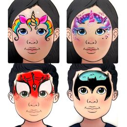 Body Paint High Quality Plastic Face Painting Stencil Reusable Practise Template Supplies 230808