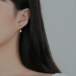 Hoop Earrings 925 Sterling Silver For Women Fine Flower Huggie Earring 2023 Trending Dangle Designer Jewellery