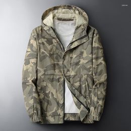 Men's Jackets Camouflage Hooded Jacket 2023 Spring Korean Outdoors Casual Streetwear Male Breathable Military Windbreakers