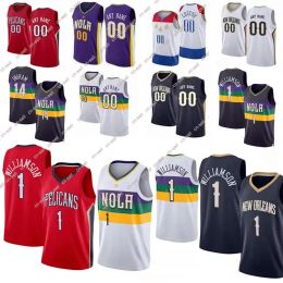 Custom New Orleans''Pelicans''Zion 1 Williamson New Basketball Jerseys Brandon Ingram CJ McCollum Jonas Valanciunas Herbert Jones Trey Murphy Alvarado