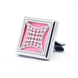 Pendant Necklaces 2023 Design 30mm Stainless Steel Square Car Diffuser Essential Oil