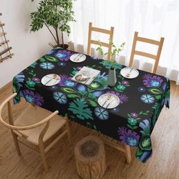 Table Cloth Poland Floral Pattern Tablecloth Rectangular Oilproof Polish Folk Flowers Art Cover For Party