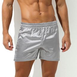 Men's Shorts Thin Slip Homme Trunks Sleep Bottoms Breathable Pyjama Sleepwear Quick Dry Running Workout Sweatshorts