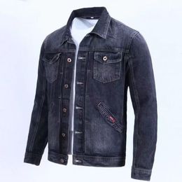 Mens Jackets Spring and fall retro denim jacket mens fashion brand handsome cargo Korean version slim casual wear clothes 230809