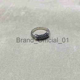 Fashion Jewelry Platinum Band Ring Rings Designer Diamond High Quality Mens Black White Diamond Plated Womens x0809