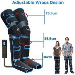 Leg Massagers Leg Massager with Air Compression Foot Calf Thigh Knee Massager for Circulation Pain Relief 6 Modes 3 Intensities Cramps Edoema 230808