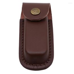 Storage Bags Knife Sheath Leather With Waist Belt Buckle Pocket Multi-function Tool Protective Cover