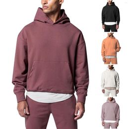 Men's Hoodies Vintage Clothing Y2k Hoodie Autumn And Winter Hooded Sweatshirt Loose Sports Long-sleeved Solid Colour Pullover Sudaderas