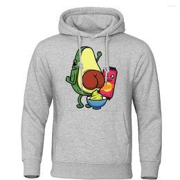 Men's Hoodies Manufacturing Avocado Jam With Print T Shirt Cotton Vintage Mens Tshirts Unique Loose Clothes Cool Soft Tee Shirts