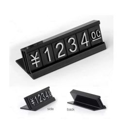 wholesale Price Tag Dollar Euro Number Digit Cubes Clothes Phone Laptop Jewellery Showcase Counter Price Label Sign Display Stand LL