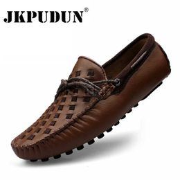 Dress Shoes Genuine Leather Men Shoes Casual Luxury Brand Italian Slip on Mens Loafers Designer Moccasins Soft Male Driving Shoes Size 38-48 J230808