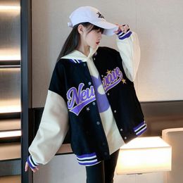 Jackets Spring Autumn Teen Girls Jacket Children Fashion Baseball Uniform Sports Coat Birthday Gift 4 6 8 10 12 14 Year Kids Clothes 230808