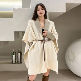 Scarves Novelty Fashion Knit Woolen Scarf Cape Korean Style Multi-way Shawl Women Autumn Winter Outerwear Pashmina