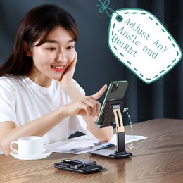 Mobile Phone Holder Stand on Desktop Aluminum Alloy Tablet Support for iPhone Xiaomi ipad Universal Foldable Cell Phone Desk Bracket