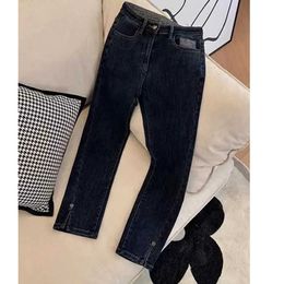 purple brand Oversized Spring and Summer Women's Cow Dad Pants New Year's Giant Split Slim Elastic Straight Pipe Pants ripped denim jeans